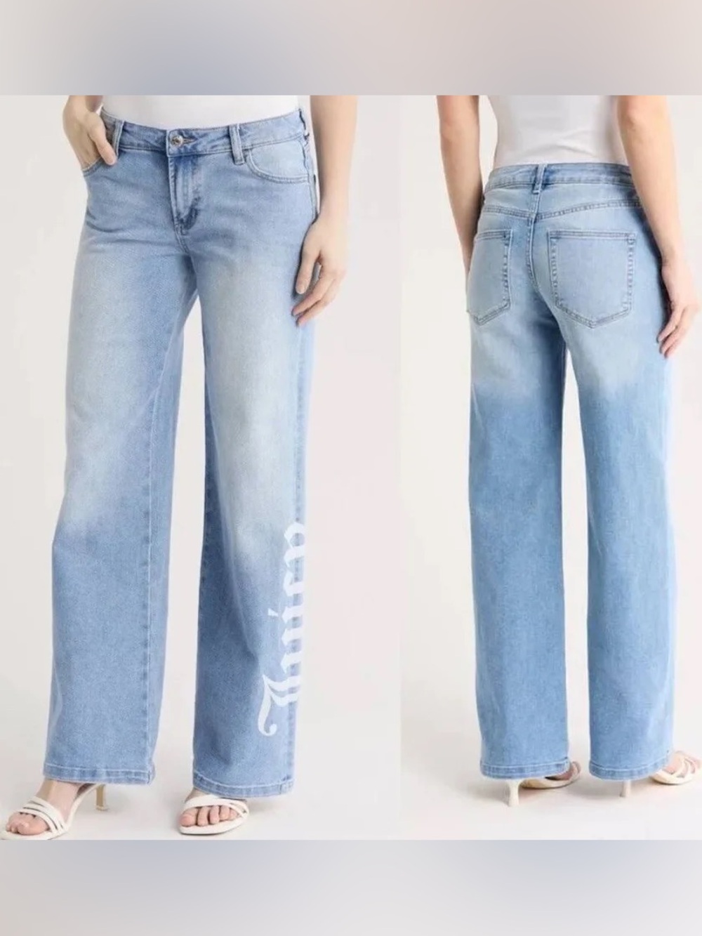 Juicy Couture Low Rise Side Seam Logo Jeans